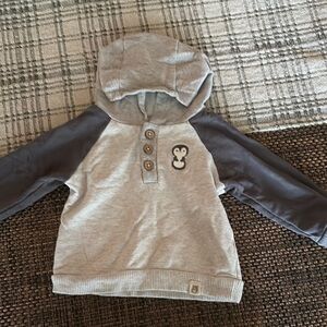Gray Penguin Kids Hoodie